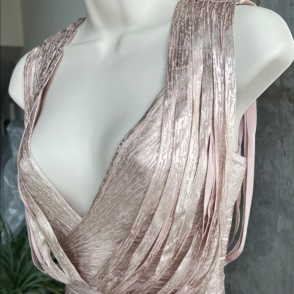Herve Leger Shimmering Pink Mini Dress - Picture 7 of 7